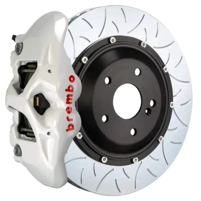 Brembo 07-13 X5 Rear GT BBK 4 Piston Cast 380×28 2pc Rotor Slotted Type3-White