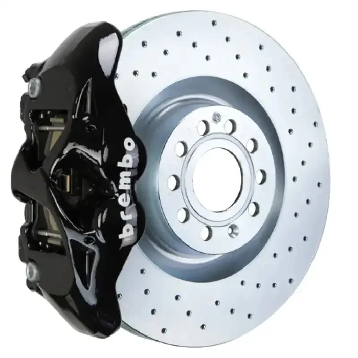Brembo 07-15 TT 2.0T/07-15 TT 3.2L/09-15 TTS Fr GT BBK 4 Pist Cast 345×30 1pc Rotor Drilled-Black