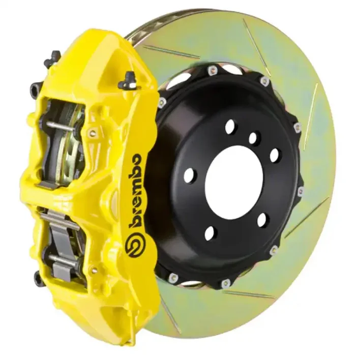 Brembo 07-17 LS460/LS460L/LS600h L Front GT BBK 6 Piston Cast 380×32 2pc Rotor Slotted Type1-Yellow