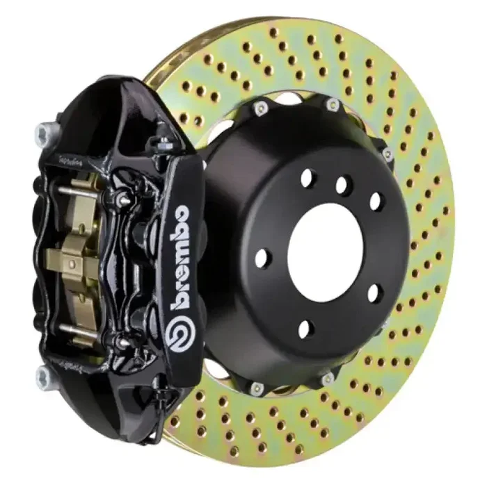 Brembo 07-18 Wrangler/Wrangler Unlimited Rear GT BBK 4 Piston Cast 380×28 2pc Rotor Drilled-Black