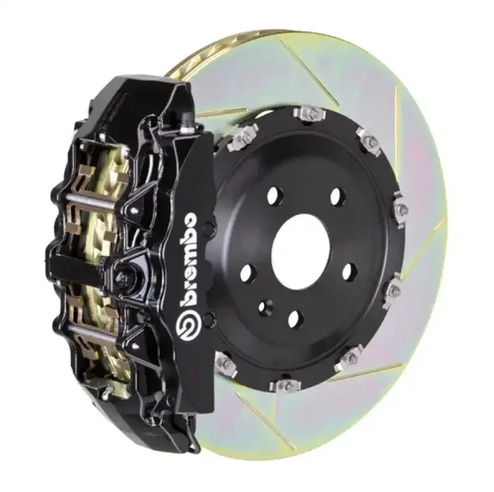 Brembo 08-09 CLK63 AMG-Black Series Front GT BBK 6 Piston Cast 380×34 2pc Rotor Slotted Type1-Black