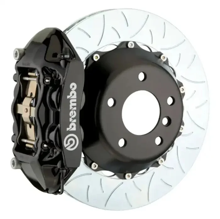 Brembo 08-13 M3 (E90/E92/E93) Rear GT BBK 4 Piston Cast 380×28 2pc Rotor Slotted Type-3-Black