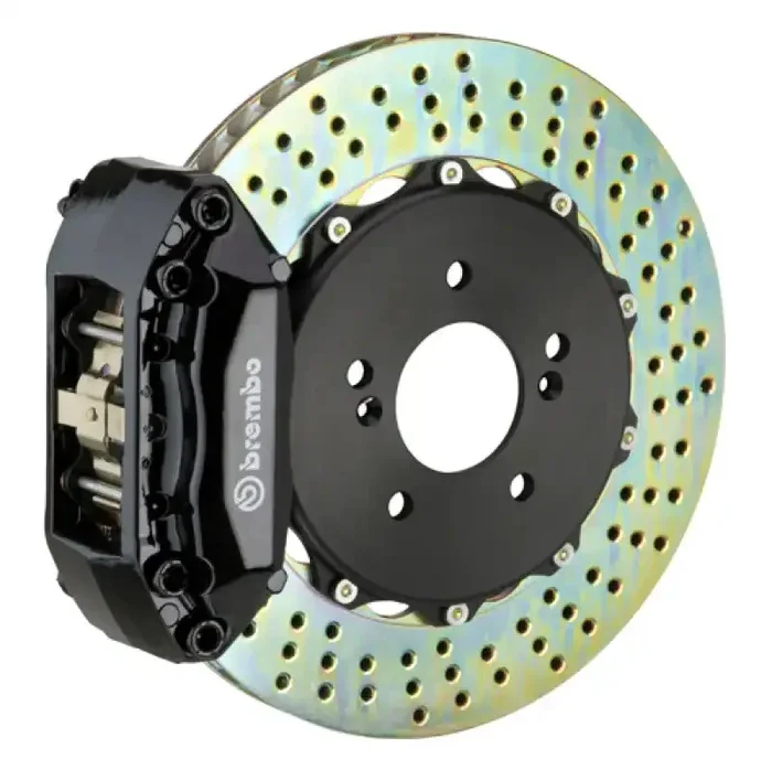 Brembo 10-19 Fiesta Front GT BBK 4 Piston Cast 2pc 328×28 2pc Rotor Drilled-Black