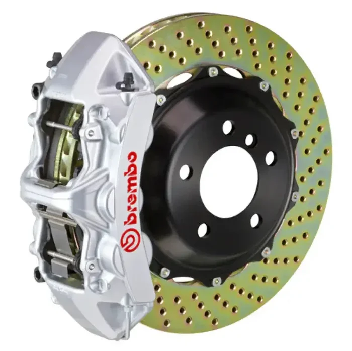 Brembo 12-14 328i (Excl. xDrive/M-Sport Brakes) Fr GT BBK 6 Pist Cast 355×32 2pc Rotor Drill-Silver