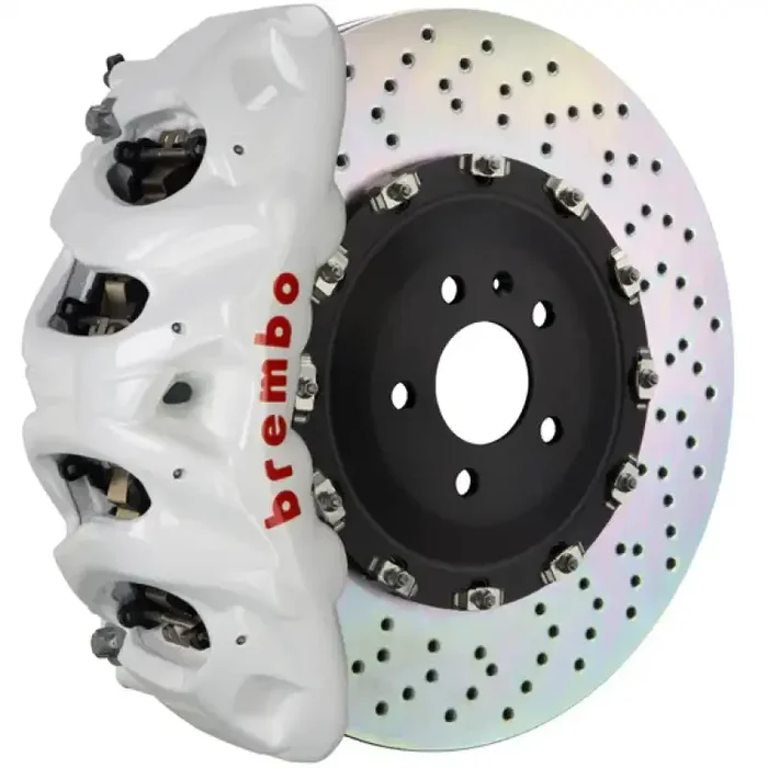 Brembo 14+ Ghibli S/Ghibli S-Q4 Front GT BBK 6 Piston Cast 405×34 2pc Rotor Drilled- White