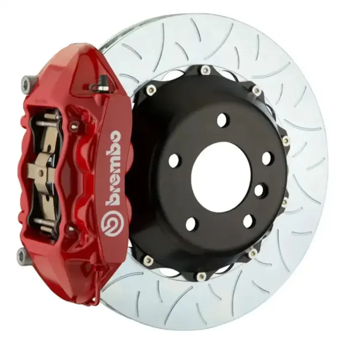 Brembo 15-18 M3 (CC Brake Eqpt) Rr GT BBK 4Pis Cast 380×28 2pc Rotor Slotted Type3-Red