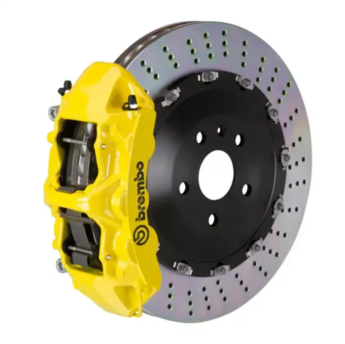 Brembo 17-23 540i Front GT BBK 6 Piston Cast 405×34 2pc Rotor Drilled-Yellow