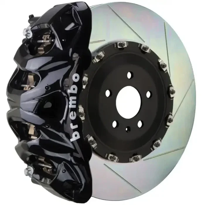 Brembo 19+ Model X (Excl Plaid) Fr GT BBK 8Pis Cast 412×38 2pc Rotor Slotted Type1-Black