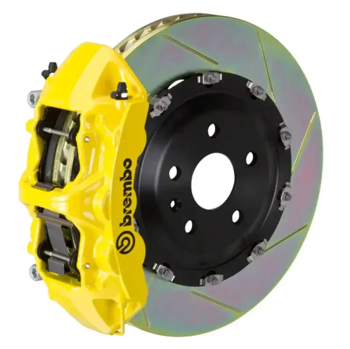 Brembo 93-98 Supra Front GT BBK 6 Piston Cast 380×34 2pc Rotor Slotted Type-1- Yellow