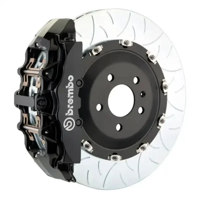 Brembo 93-98 Supra Front GT BBK 6 Piston Cast 380×34 2pc Rotor Slotted Type-3-Black