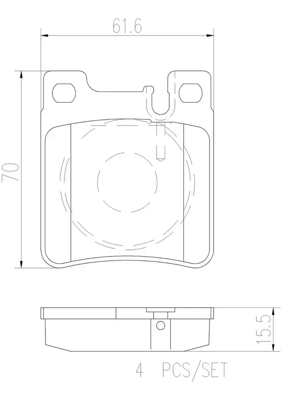 BREMBO P50017N DISC BRAKE PAD SET
