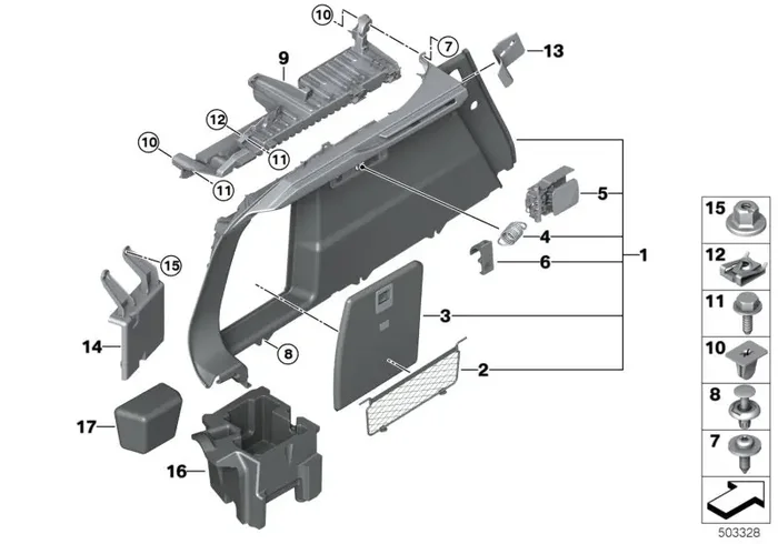 产品名称中包含顶级域名,检查并适当处理后再继续! Genuine BMW 51477470965 G06 Storage Com.Lugg.Com.Trim Panel Left (Inc. X6)