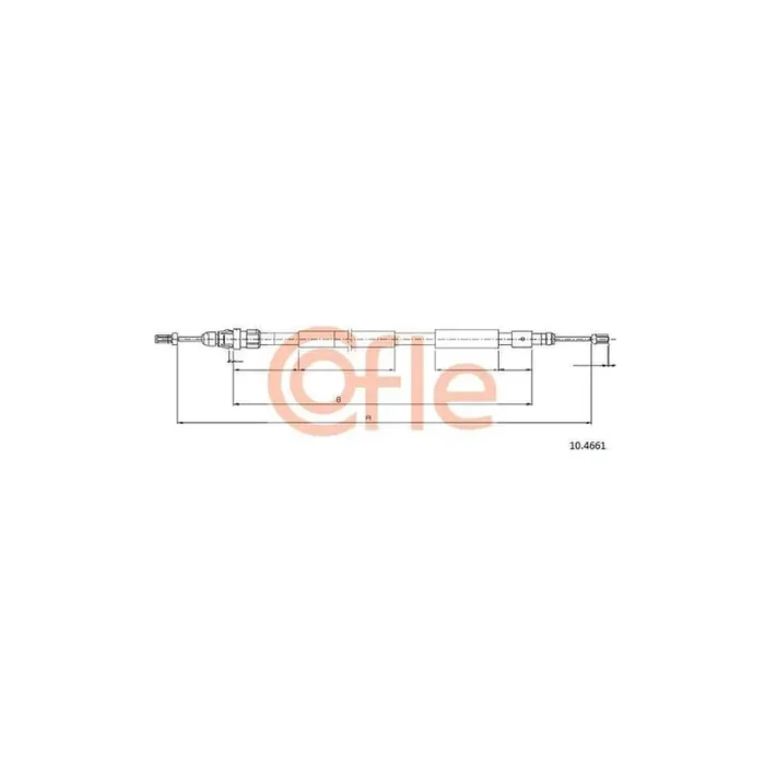 Cofle 10.4661 Hand Brake Cable for Citroen Xsara Picasso (N68)