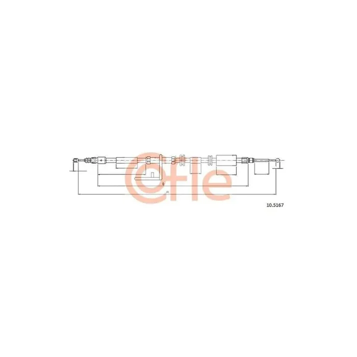 Cofle 10.5167 Hand Brake Cable for Land Rover Freelander 2 Off-Road (L359)