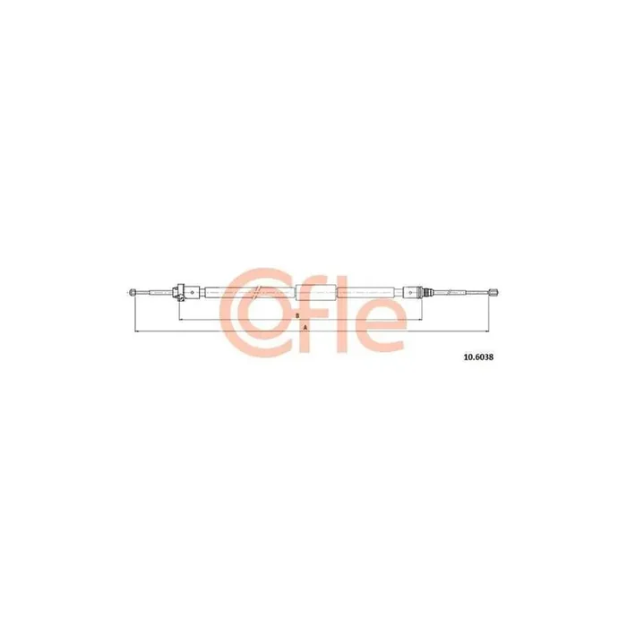 Cofle 10.6038 Hand Brake Cable for Peugeot 208 I Hatchback (Ca_, Cc_)