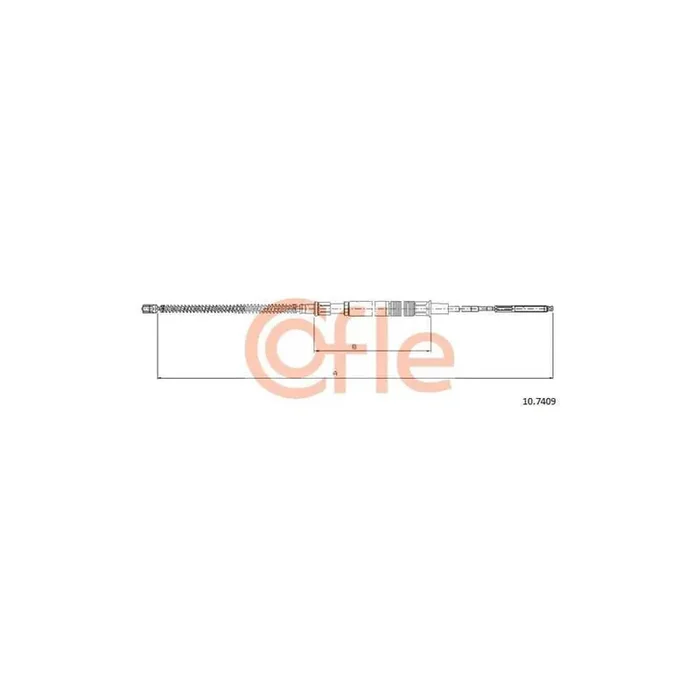 Cofle 10.7409 Hand Brake Cable for VW Golf
