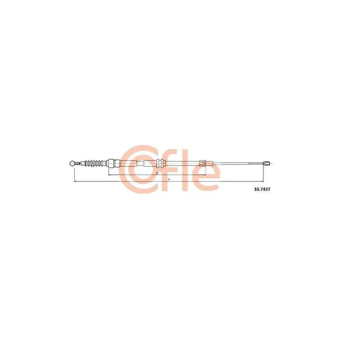 Cofle 10.7437 Hand Brake Cable for VW Caddy
