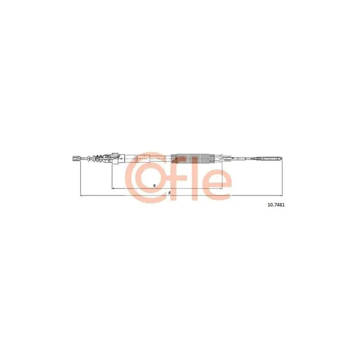 Cofle 10.7481 Hand Brake Cable for VW Passat