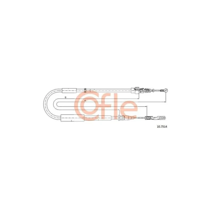 Cofle 10.7514 Hand Brake Cable for Audi A2 (8Z0)