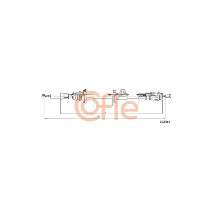 Cofle 10.8064 Hand Brake Cable for Volvo C70