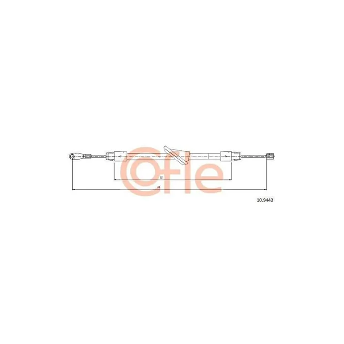 Cofle 10.9443 Hand Brake Cable Suitable for Mercedes-Benz E-Class