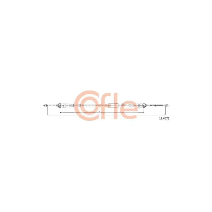 Cofle 11.6578 Hand Brake Cable for Renault Clio IV Hatchback (Bh)