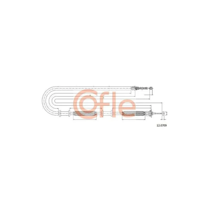 Cofle 12.0709 Hand Brake Cable for Fiat Doblo