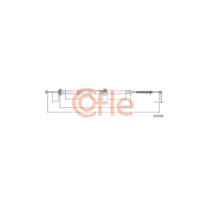 Cofle 12.0729 Hand Brake Cable for Fiat Linea (323, 110)