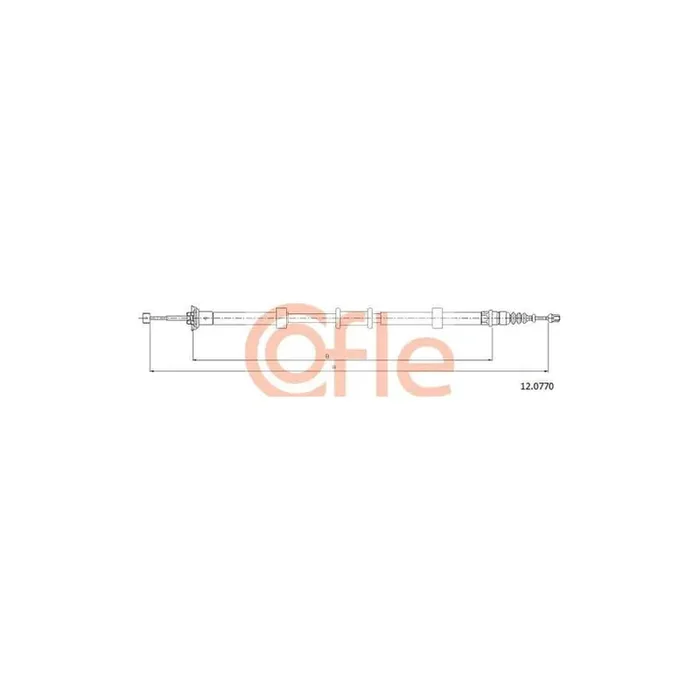 Cofle 12.0770 Hand Brake Cable for Fiat Panda III Hatchback (312, 319)