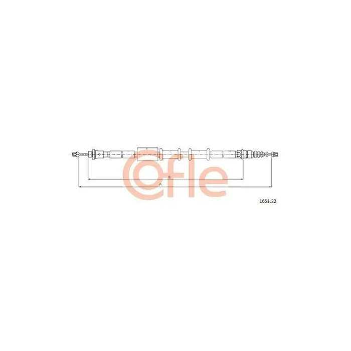 Cofle 1651.22 Hand Brake Cable for Fiat Barchetta (183)