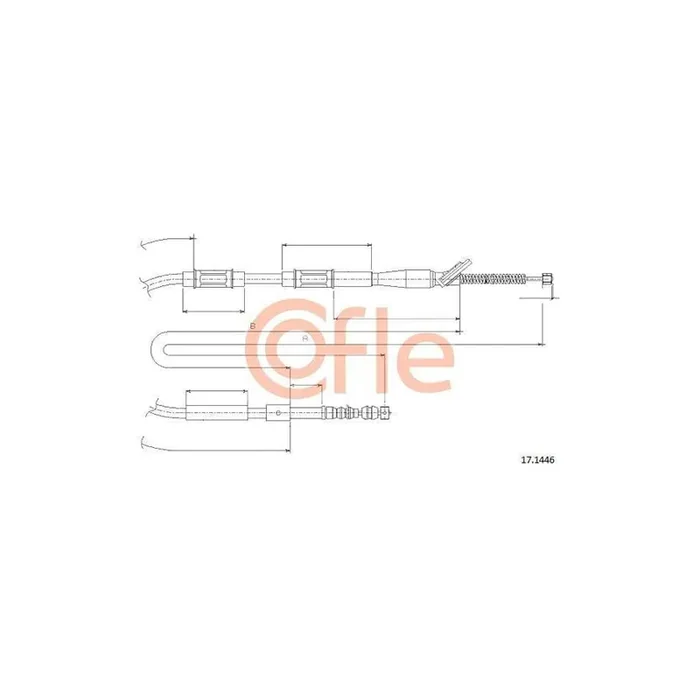 Cofle 17.1446 Hand Brake Cable for Toyota Corolla