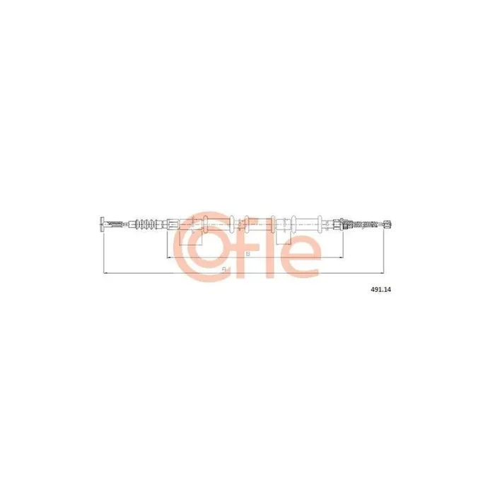 Cofle 491.14 Hand Brake Cable for Fiat Multipla (186)