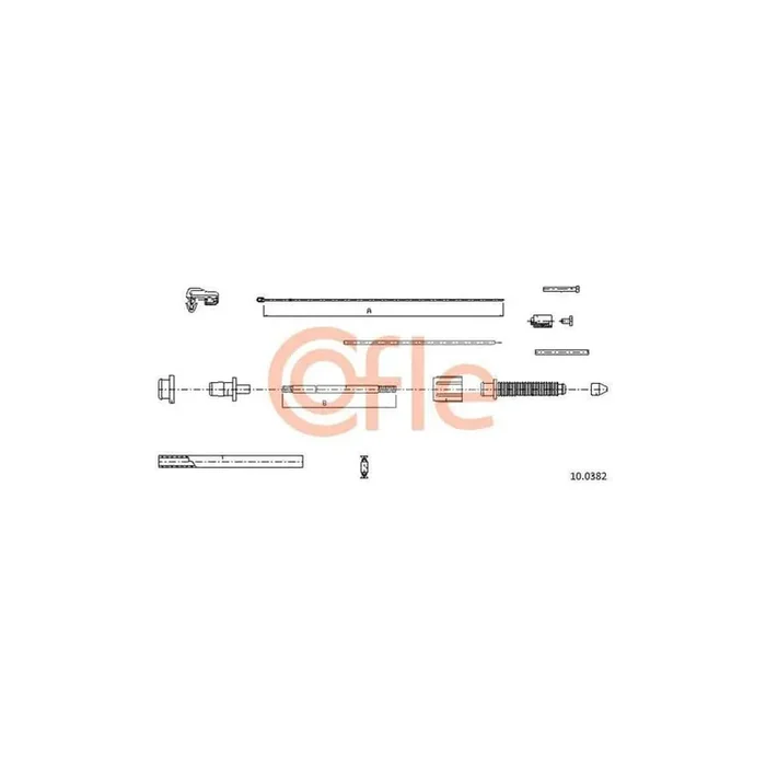 Cofle 92.10.0382 Throttle Cable for Renault Clio I Hatchback