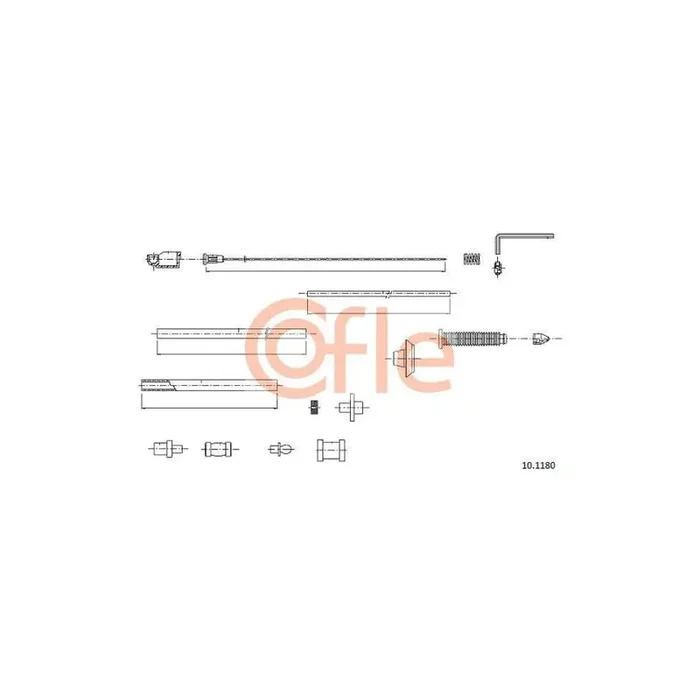 Cofle 92.10.1180 Throttle Cable