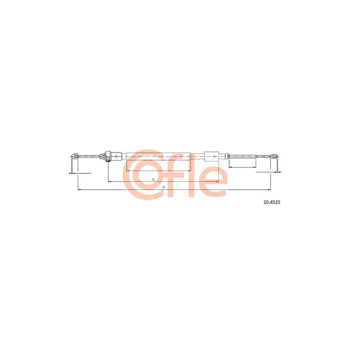 Cofle 92.10.4525 Hand Brake Cable for Citroen Ds3