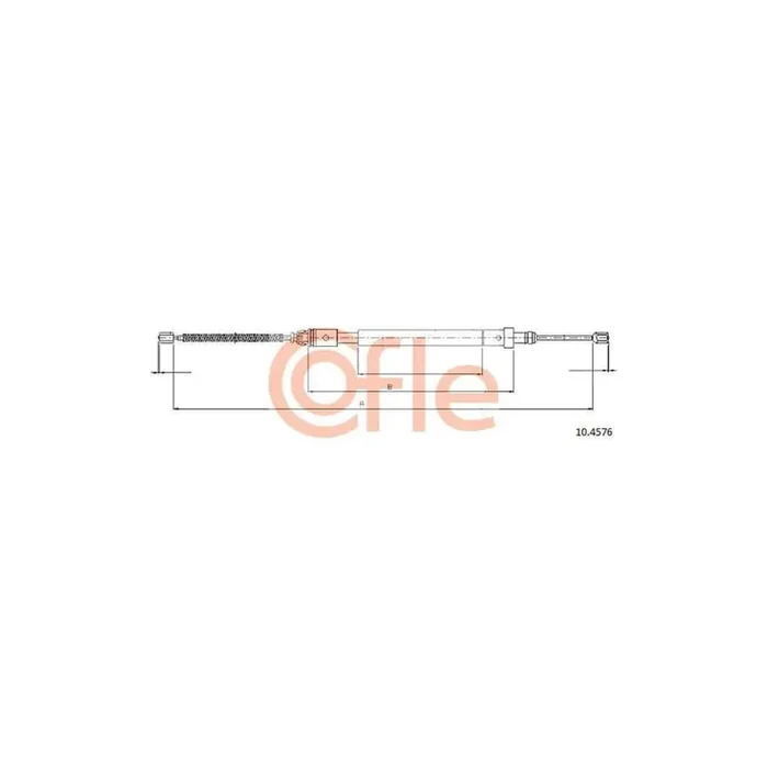 Cofle 92.10.4576 Hand Brake Cable for Citroen Xsara