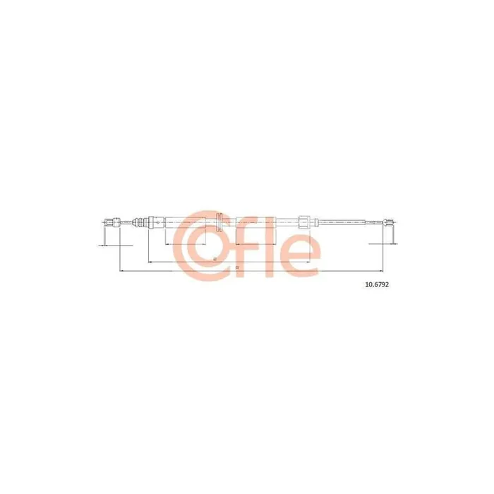 Cofle 92.10.6792 Hand Brake Cable for Renault Megane