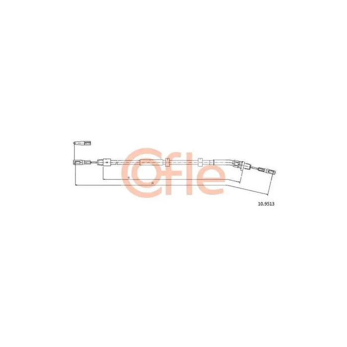 Cofle 92.10.9513 Hand Brake Cable Suitable for Mercedes-Benz ML-Class (W163)