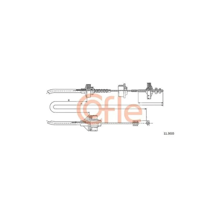 Cofle 92.11.3035 Clutch Cable for Peugeot 306