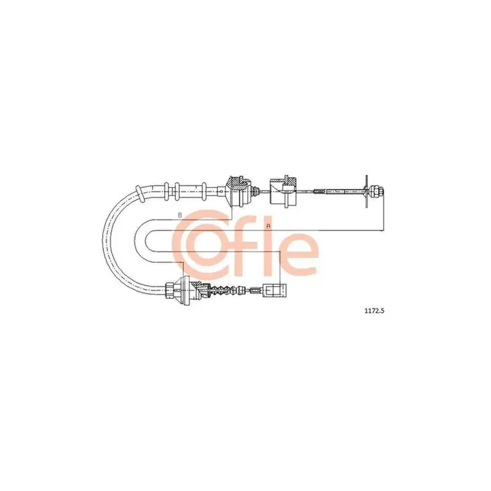 Cofle 92.1172.5 Clutch Cable for Fiat Ducato