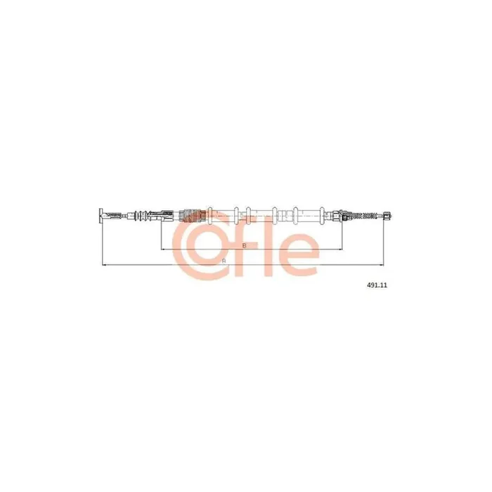 Cofle 92.491.11 Hand Brake Cable for Fiat Multipla (186)