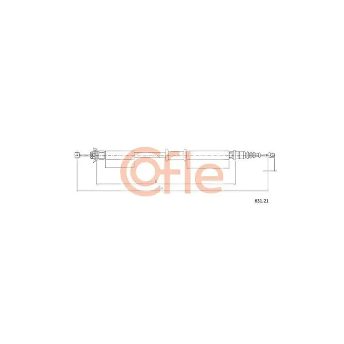 Cofle 92.631.21 Hand Brake Cable for Fiat Punto II Hatchback (188)