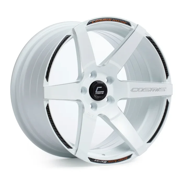 Cosmis Racing S1 Wheels (18×9.5) [White w/ Milled Spokes +15mm Offset] 5×114.3