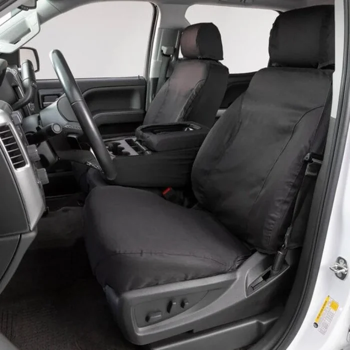 Covercraft 18-23 Jeep Wrangler Polycotton SeatSaver Custom Front Row Seat Covers – Charcoal