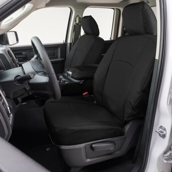 Covercraft 19-21 Chevrolet Silverado Endura PrecisionFit Custom Front Row Seat Covers – Black/Black