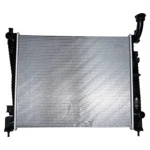 Crown Automotive Jeep Replacement Radiator Black/Unpainted Aluminum Plastic – 55038001AH