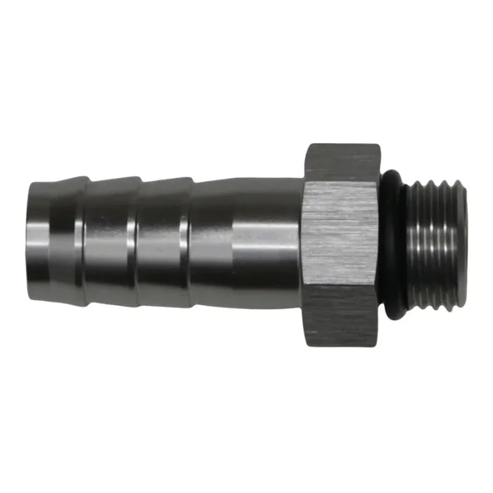 DeatschWerks 6AN ORB Male to 1/2in Male Triple Barb Fitting (Incl O-Ring) – Anodized DW Titanium
