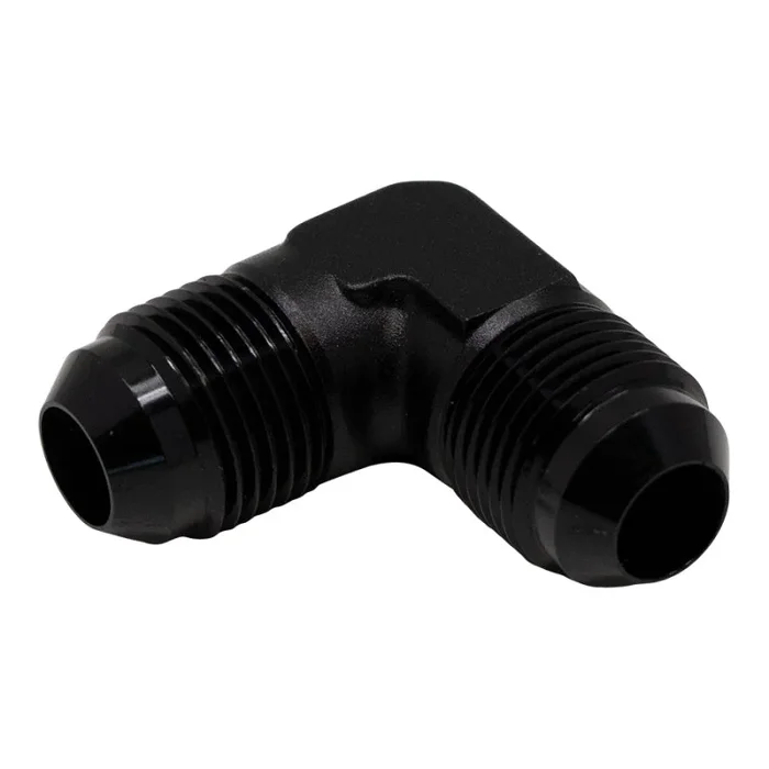 DeatschWerks 8AN Male Flare to 8AN Male Flare 90-Degree Fitting – Anodized Matte Black