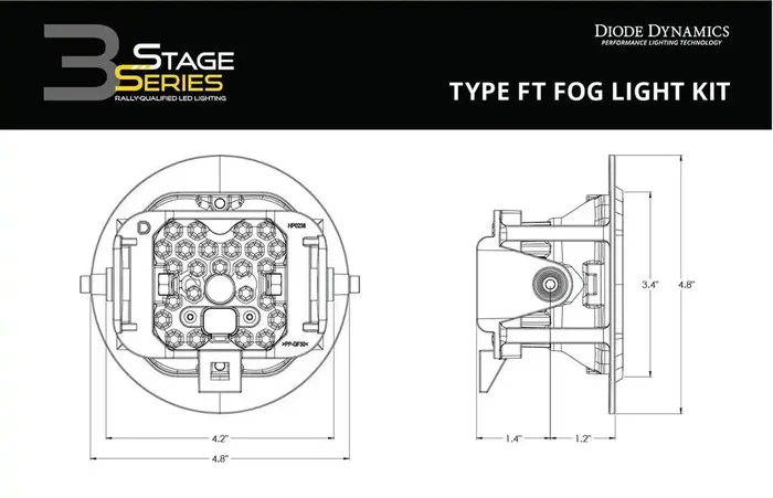 DIODE DYNAMC DD7020 SS3 SPORT TYPE FT KIT ABL WHITE SAE
