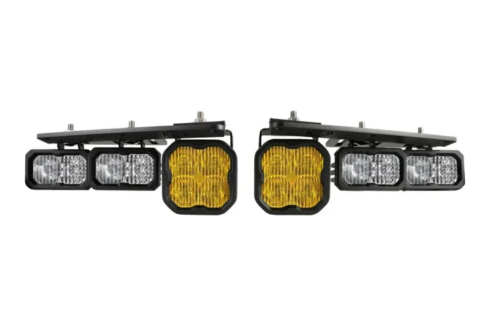 Diode Dynamics 2021 Ford Bronco Stage Series Fog Pocket Kit – Yellow Pro